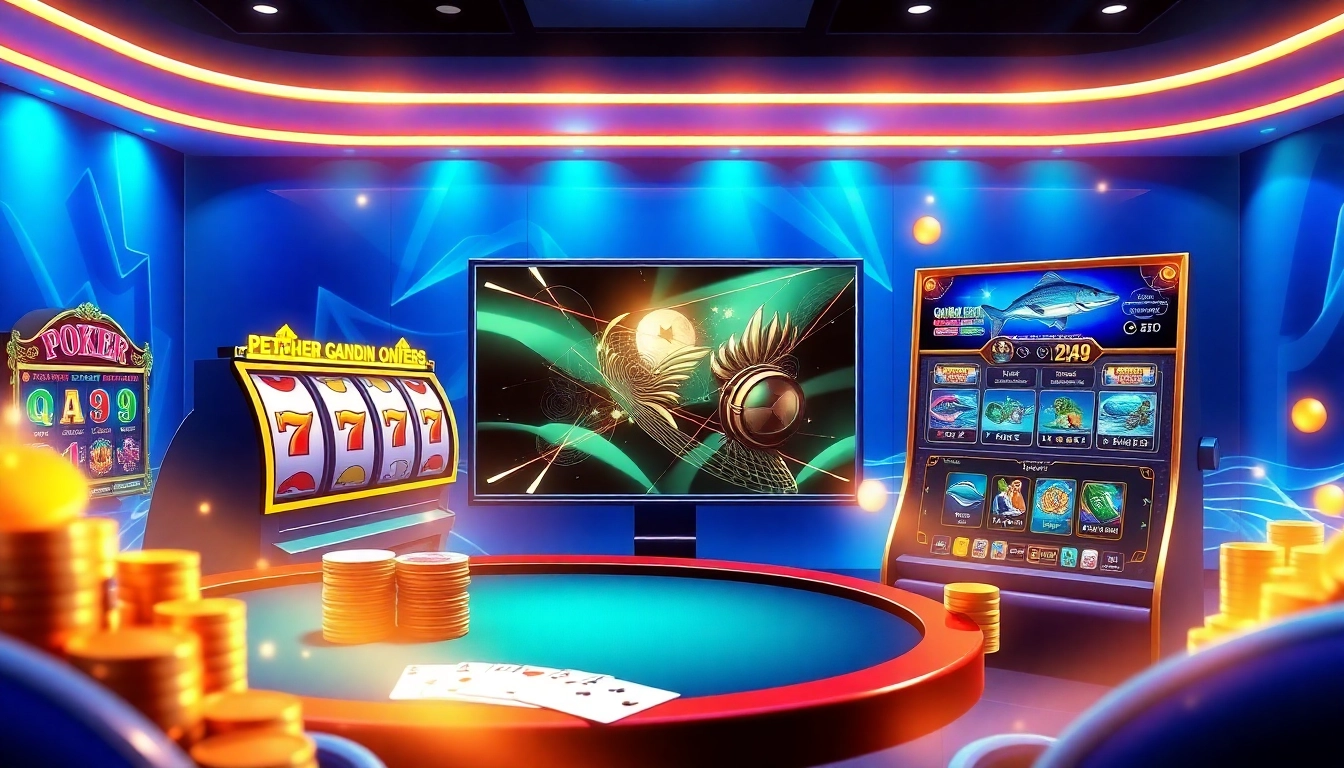Engaging gaming interface showcasing dittytalk.com with vibrant casino games and thrilling visuals.