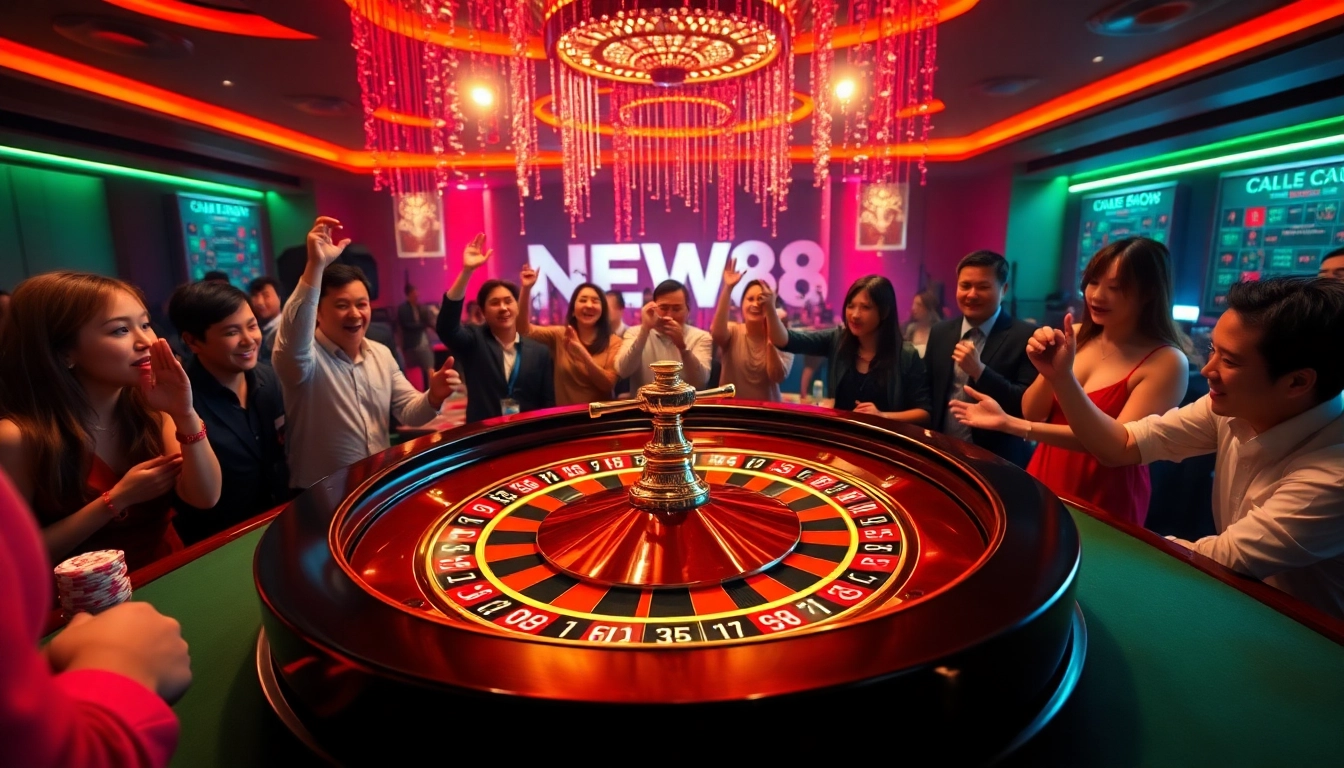 Engaging digital casino scene with roulette at new88go.com, highlighting excitement and luxury.