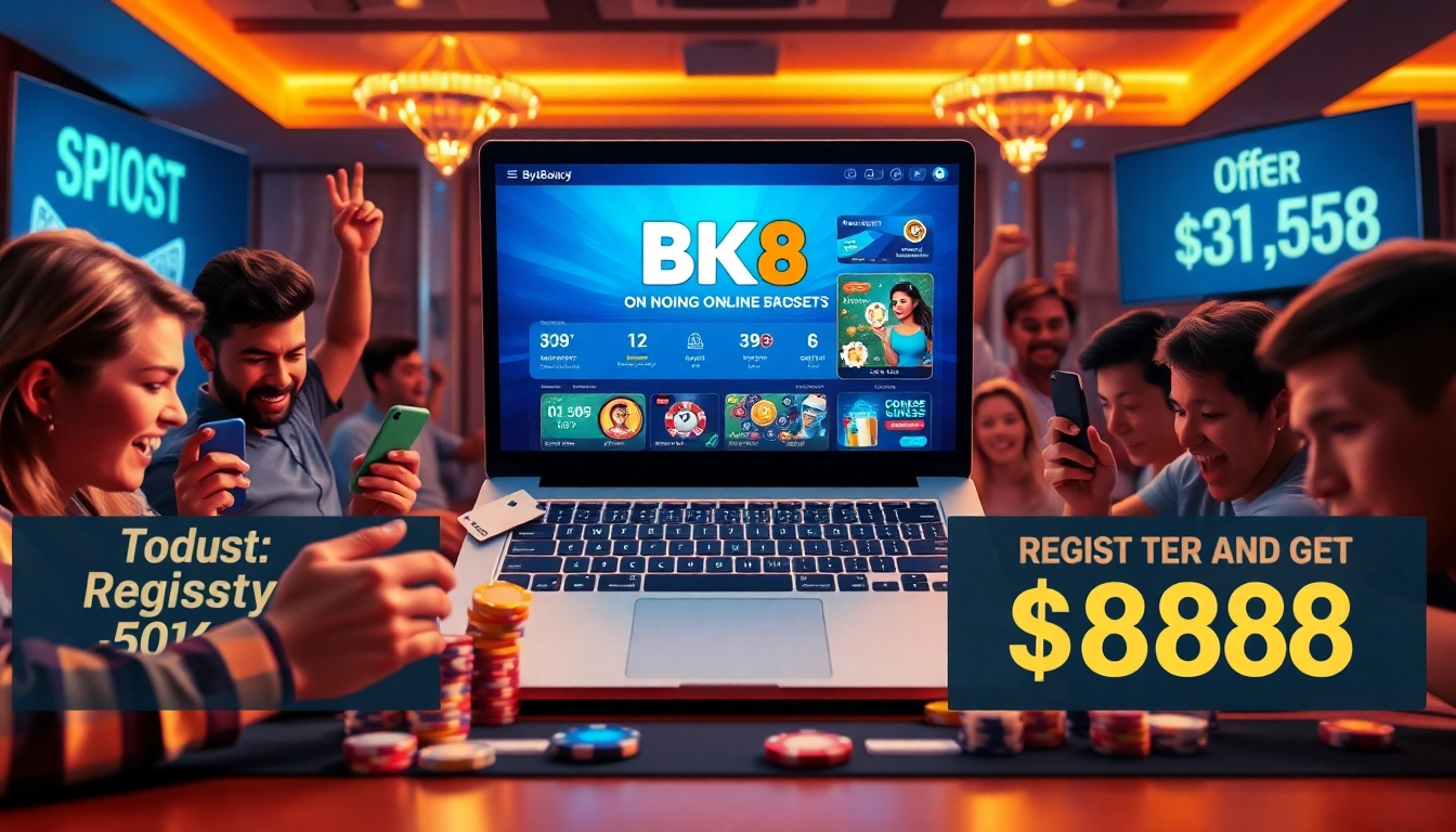 Engaging online gambling experience at bk860s.com with promotional offer visuals.